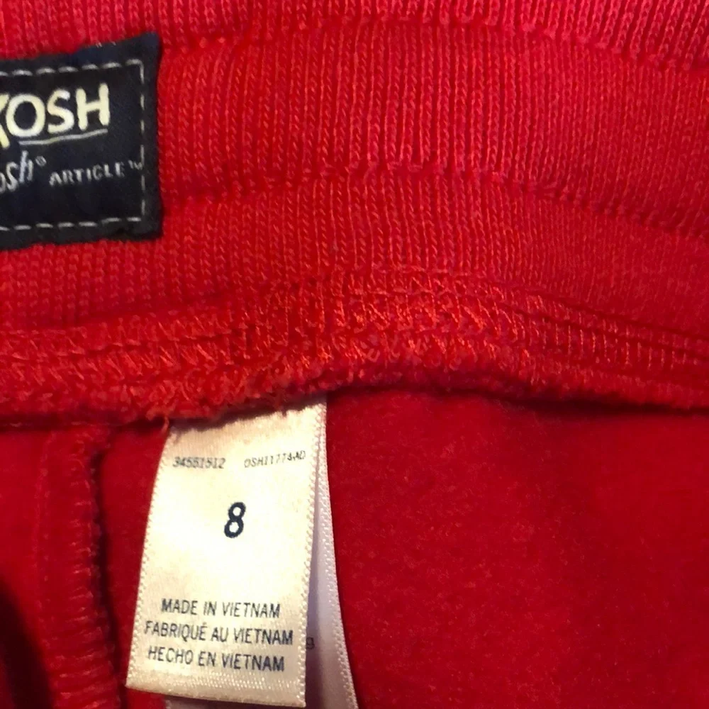 OshKosh B'gosh Bright Red Kids Jogger Sweatpants